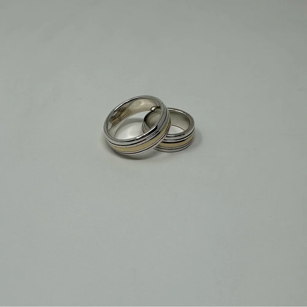 James Avery Retired Gold and Silver Wedding Band Size 5 - Picture 8 of 8